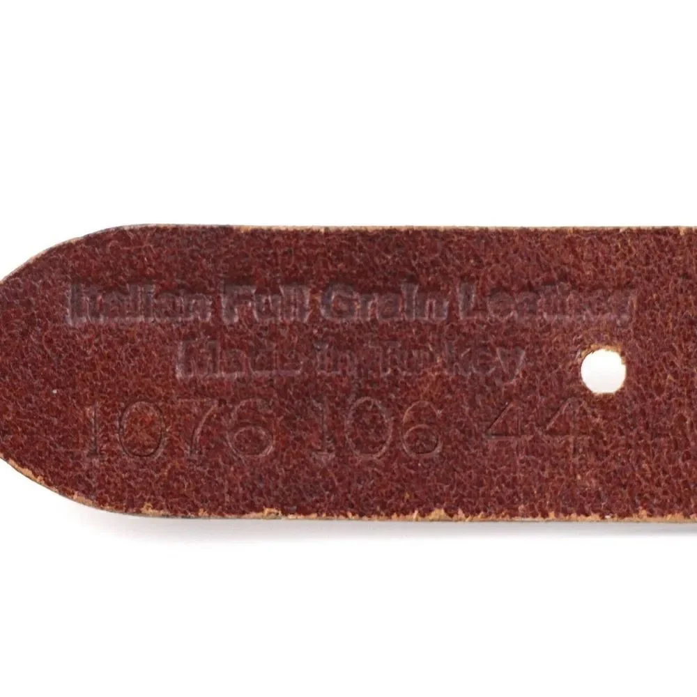 ITALIAN BROWN GENUINE LEATHER 1 1/4